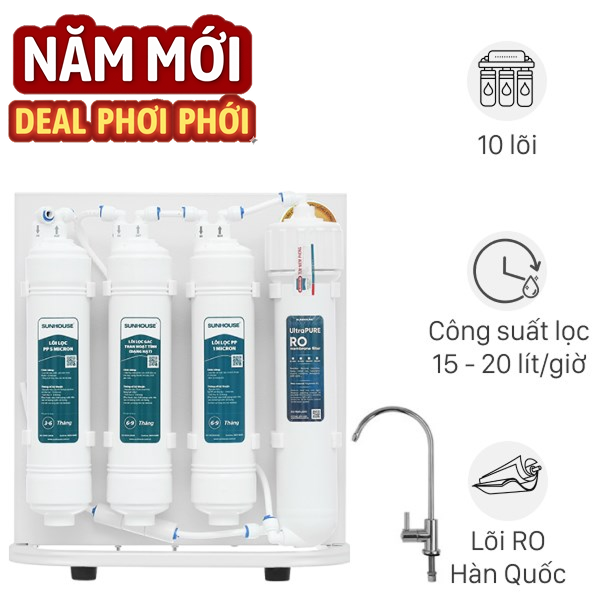 Máy lọc nước RO Hydrogen Sunhouse SHA8201KV