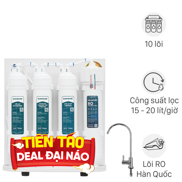 Máy lọc nước RO Hydrogen Sunhouse SHA8201KV