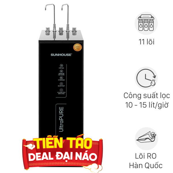 Máy lọc nước RO nóng nguội lạnh Hydrogen Sunhouse SHA76623KL