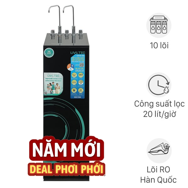 Máy lọc nước RO nóng nguội lạnh Hydrogen Livotec 636