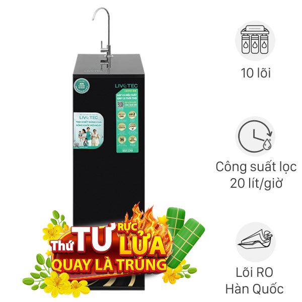 Máy lọc nước RO Hydrogen Livotec 608