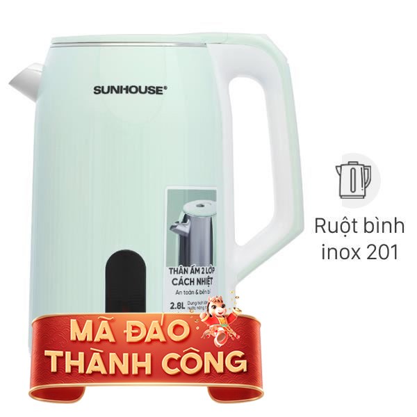 Bình đun siêu tốc Sunhouse 2.8 lít SHD1364