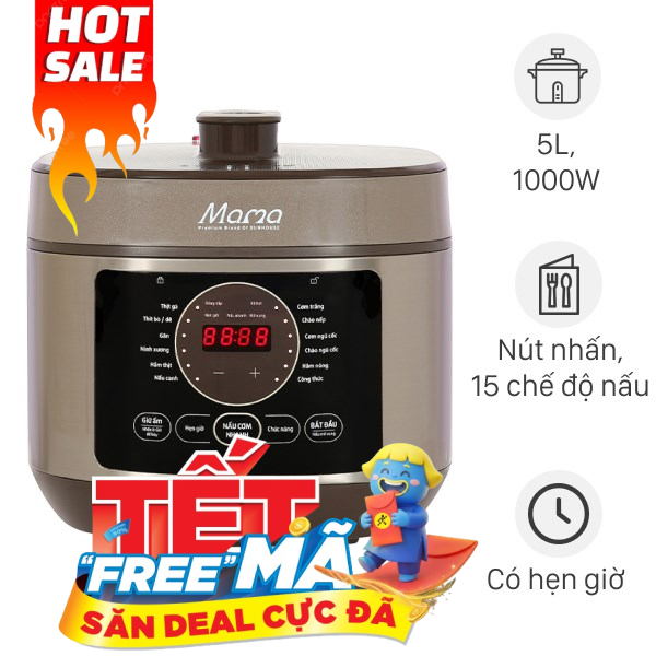 Nồi áp suất điện Sunhouse 5 lít SHD1580