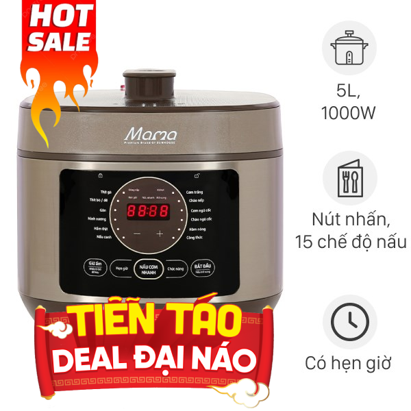 Nồi áp suất điện Sunhouse 5 lít SHD1580