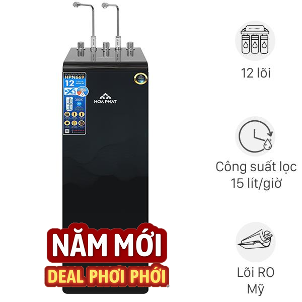 Máy lọc nước RO nóng nguội lạnh Hydrogen Hòa Phát HPN669