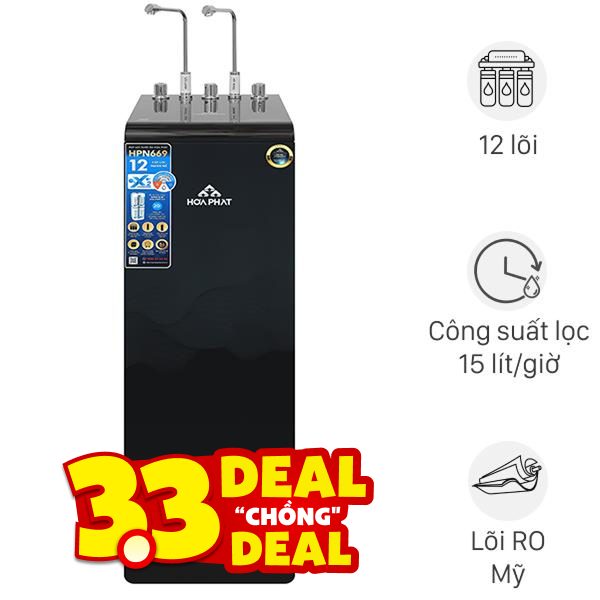 Máy lọc nước RO nóng nguội lạnh Hydrogen Hòa Phát HPN669