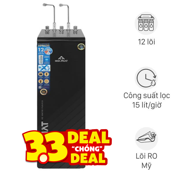 Máy lọc nước RO nóng nguội lạnh Hydrogen Hòa Phát HPN639