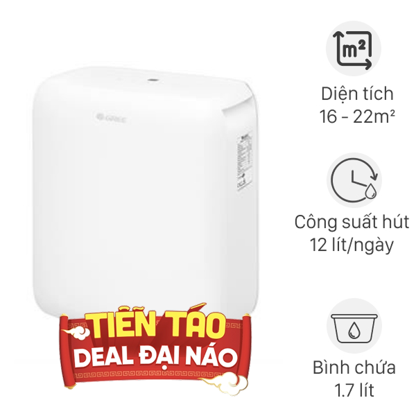 Máy hút ẩm Gree GDN12BC-K5EBA2B 180W