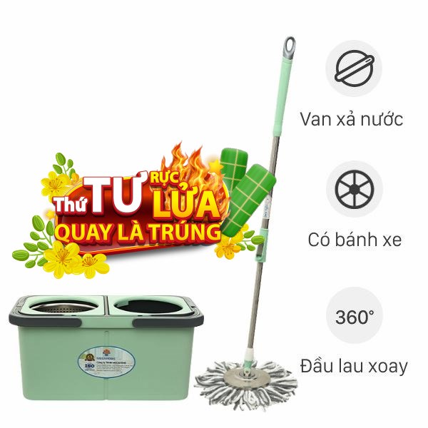 Bộ lau nhà tách nước bẩn Delites A10