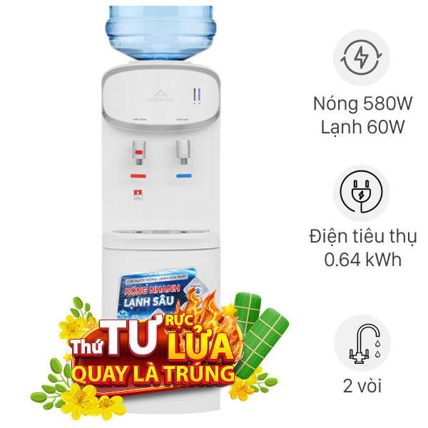 Cây nước nóng lạnh Hòa Phát HTL236 640W