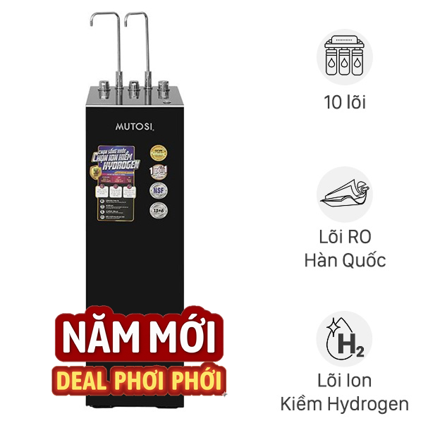 Máy lọc nước RO nóng nguội lạnh Hydrogen ion kiềm Mutosi MP-S129H