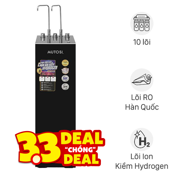 Máy lọc nước RO nóng nguội lạnh Hydrogen ion kiềm Mutosi MP-S129H