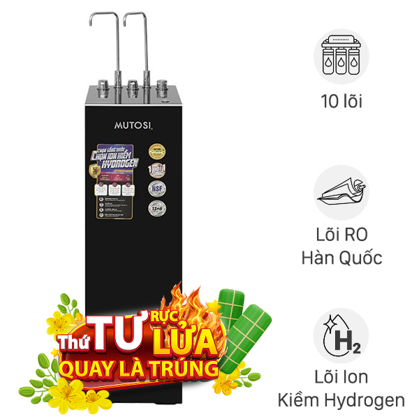 Máy lọc nước RO nóng nguội lạnh Hydrogen ion kiềm Mutosi MP-S129H