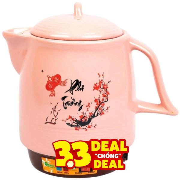 Siêu sắc thuốc điện Seika 3.3 lít SKS 373 Hồng