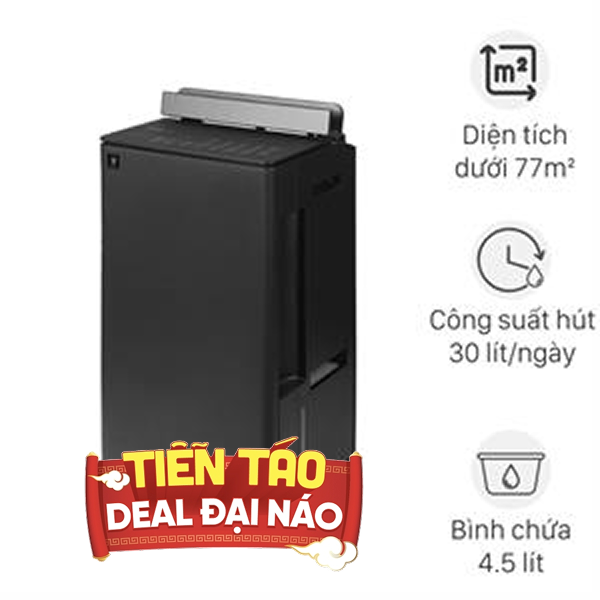 Máy hút ẩm kết hợp lọc không khí Sharp DW-T30FV-H
