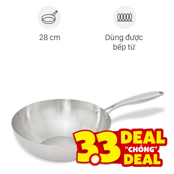 Chảo inox sâu đáy từ AVA CW-TP001W