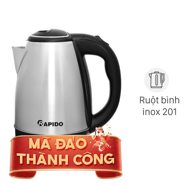 Bình đun siêu tốc Rapido 1.8 lít RK-1815-2