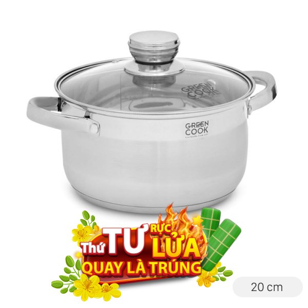 Nồi inox 3 đáy Green Cook GCS2515-20IH