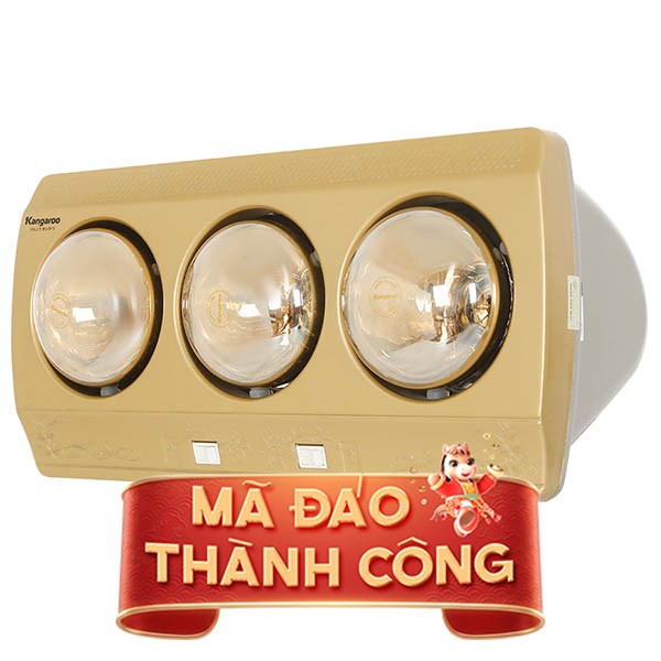 Đèn sưởi 3 bóng Kangaroo KGWH3G