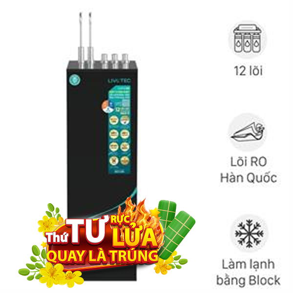 Máy lọc nước RO nóng nguội lạnh Hydrogen Livotec 828