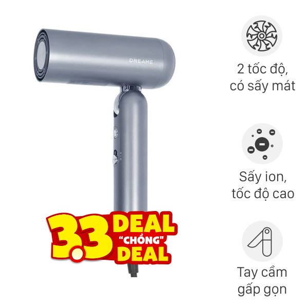 Máy sấy tóc và tạo kiểu đa năng Dreame Pocket Uni AHD54 Space Gray
