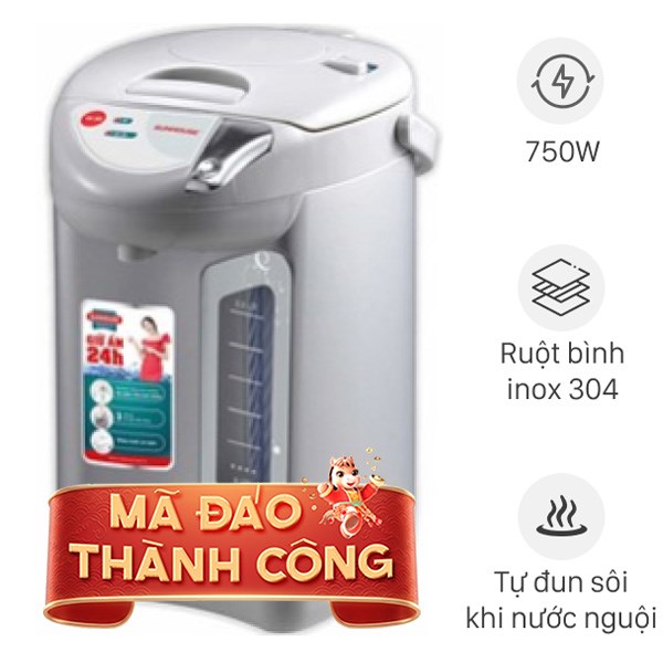 Bình thủy điện Sunhouse SHD1533 3.3 lít