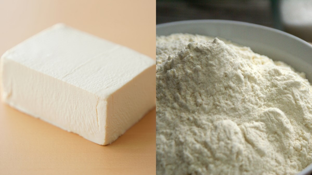 Nguyên liệu món ăn cách làm chả chay chiên từ đậu hũ và bột mì căn dai ngon cực đơn giản