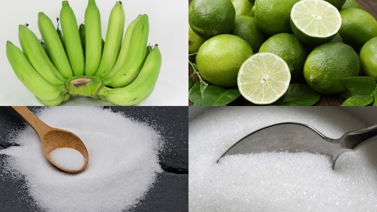 Nguyên liệu món ăn cách làm chuối già luộc dẻo ngon trắng tinh không bị chát tại nhà cực dễ