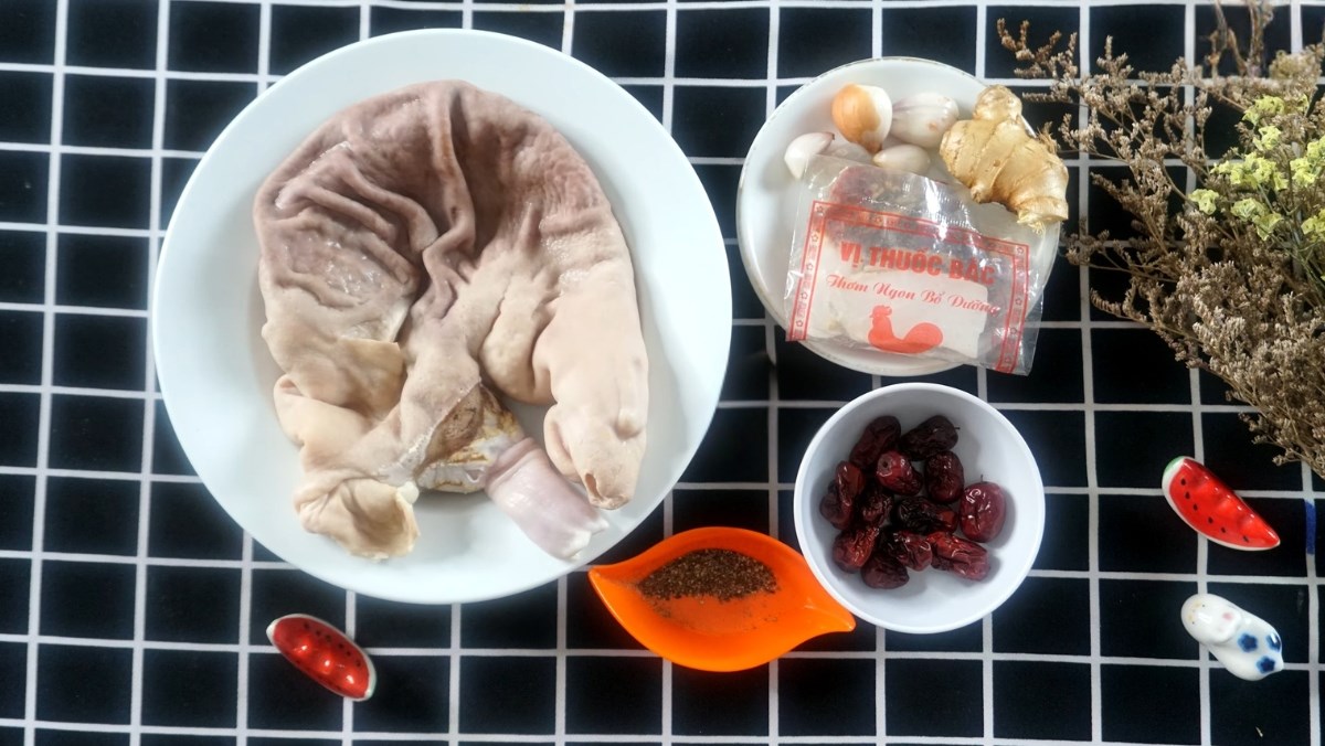 Nguyên liệu món ăn cách làm dạ dày hầm thuốc bắc thơm ngon bổ dưỡng cực đơn giản tại nhà