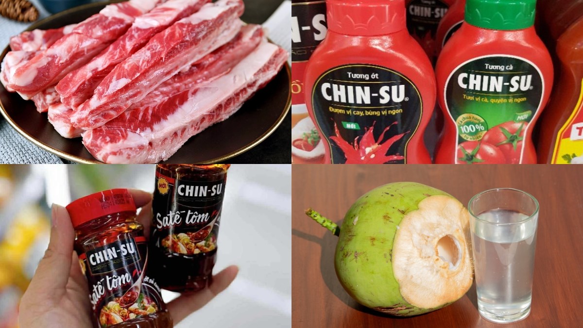 Nguyên liệu món ăn công thức ướp dẻ sườn bò nướng sa tế đậm đà, mềm mọng siêu ngon tại nhà