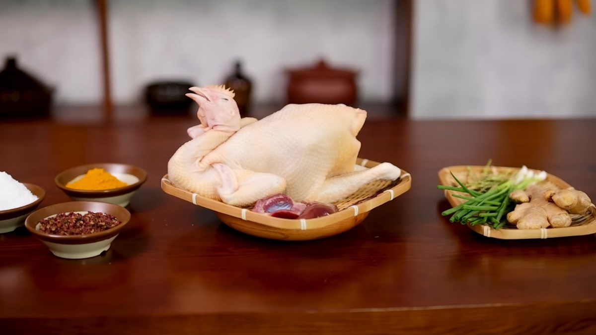 Nguyên liệu món ăn cách làm gà ủ muối hoa tiêu da giòn thịt ngọt chuẩn vị tứ xuyên tại nhà