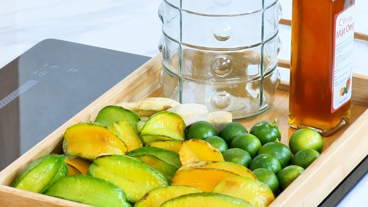 Nguyên liệu món ăn cách làm khế ngâm mật ong bổ dưỡng  tăng miễn dịch và tốt cho xương khớp