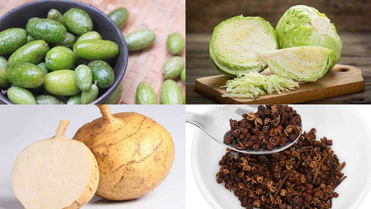 Nguyên liệu món ăn nhót cuốn bắp cải