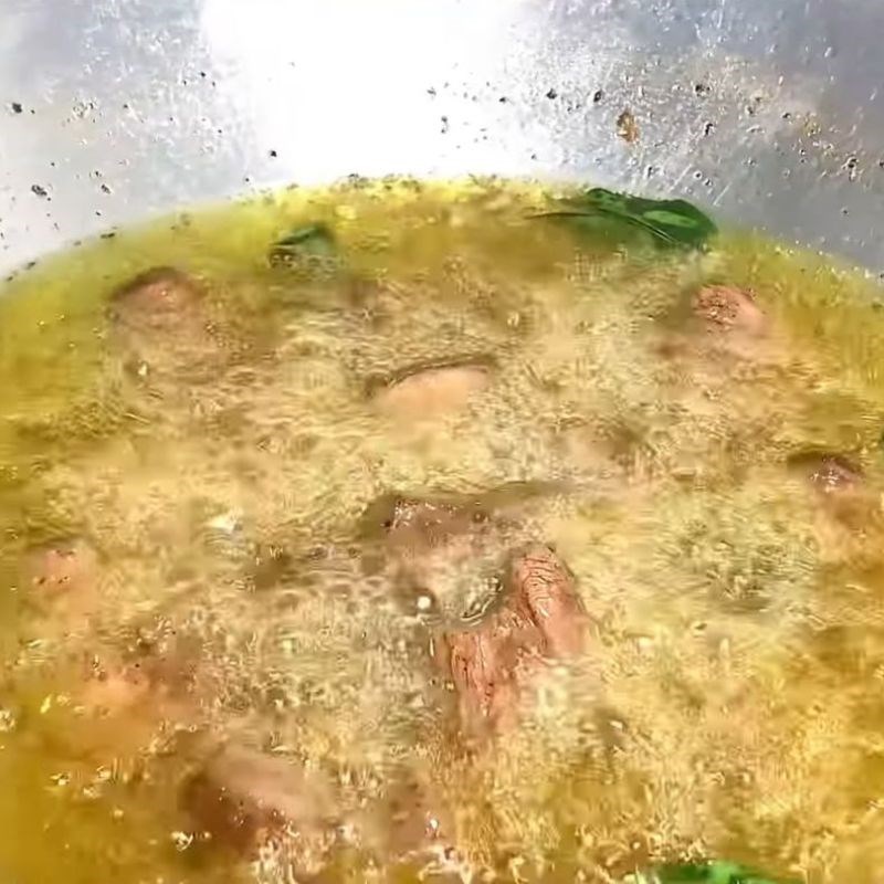 Bước 3 Chao thịt dê thơm lừng dê chao dầu