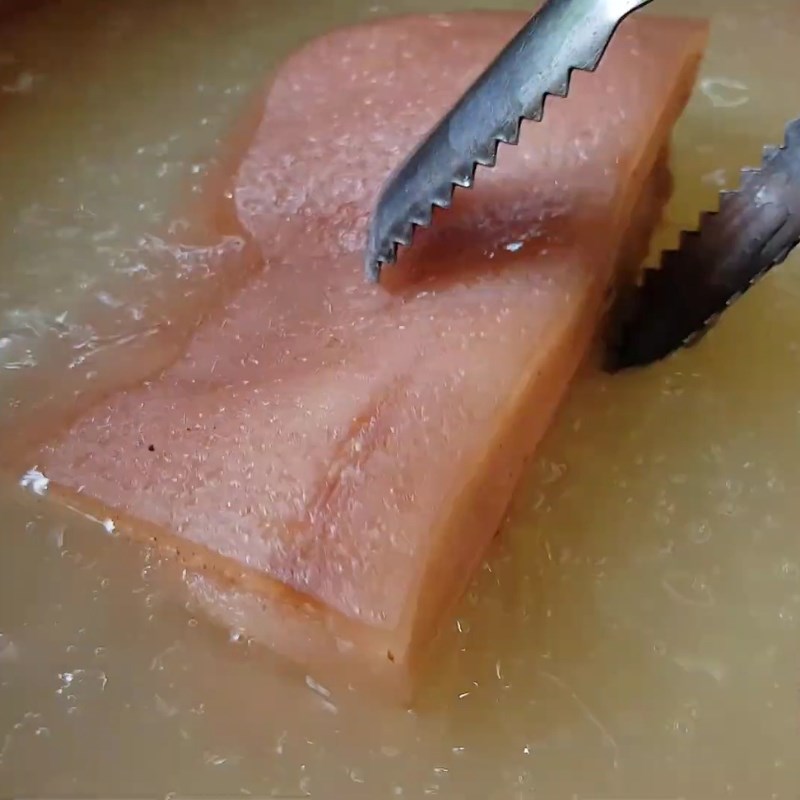 Bước 5 Chiên heo quay giòn bì Bún heo quay