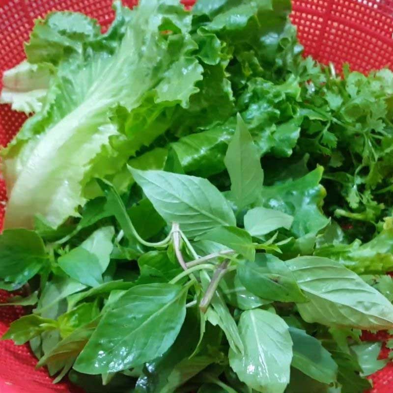 Bước 4 Chuẩn bị lạc rang và các loại rau sống ăn kèm bún bò trộn