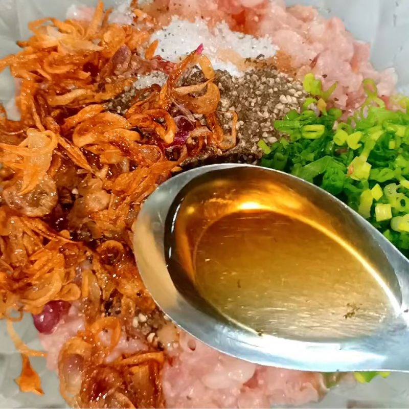 Bước 4 Chuẩn bị nhân bánh bao trứng muối bánh bao nhân trứng muối