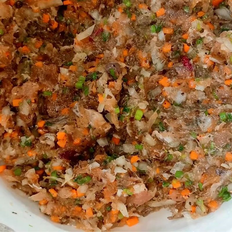 Bước 4 Chuẩn bị nhân bánh bao trứng muối bánh bao nhân trứng muối