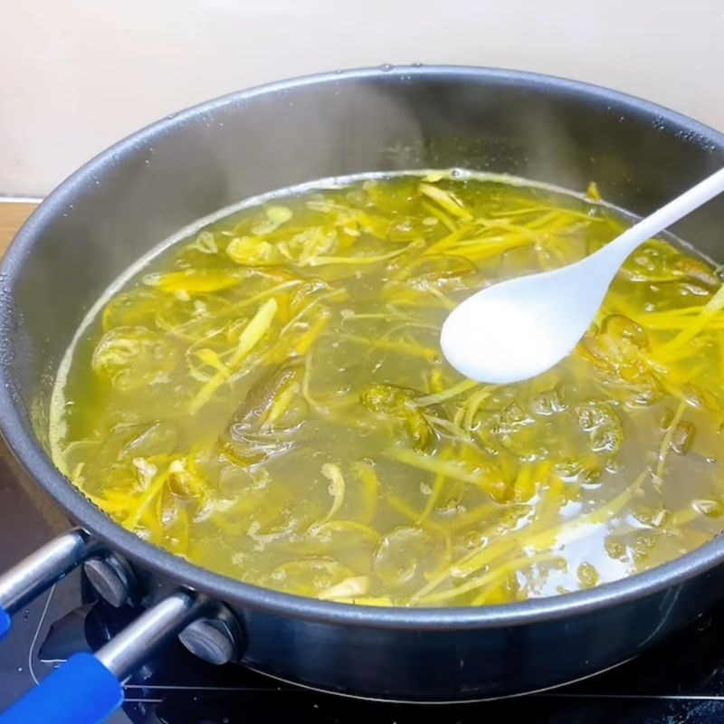 Bước 3 Chưng tắc đường phèn mật ong gừng tắc chưng đường phèn mật ong gừng