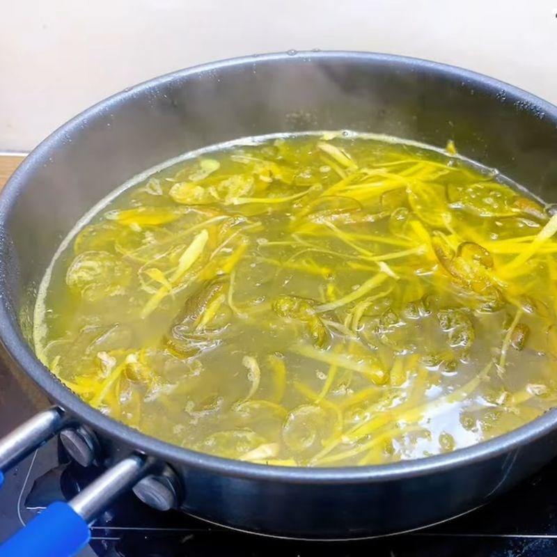 Bước 3 Chưng tắc đường phèn mật ong gừng tắc chưng đường phèn mật ong gừng