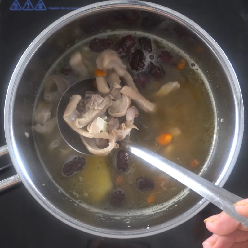 Bước 3 Hầm dạ dày với thuốc bắc bổ dưỡng Dạ dày hầm thuốc bắc