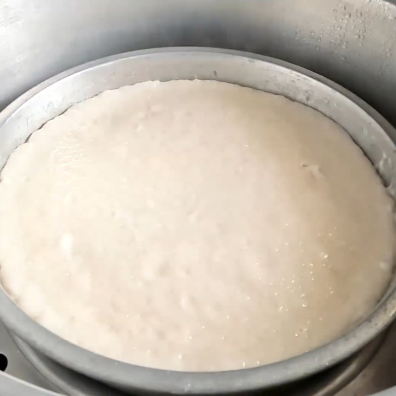 Bước 3 Hấp bánh đúc dẻo mềm Bánh đúc nước cốt dừa