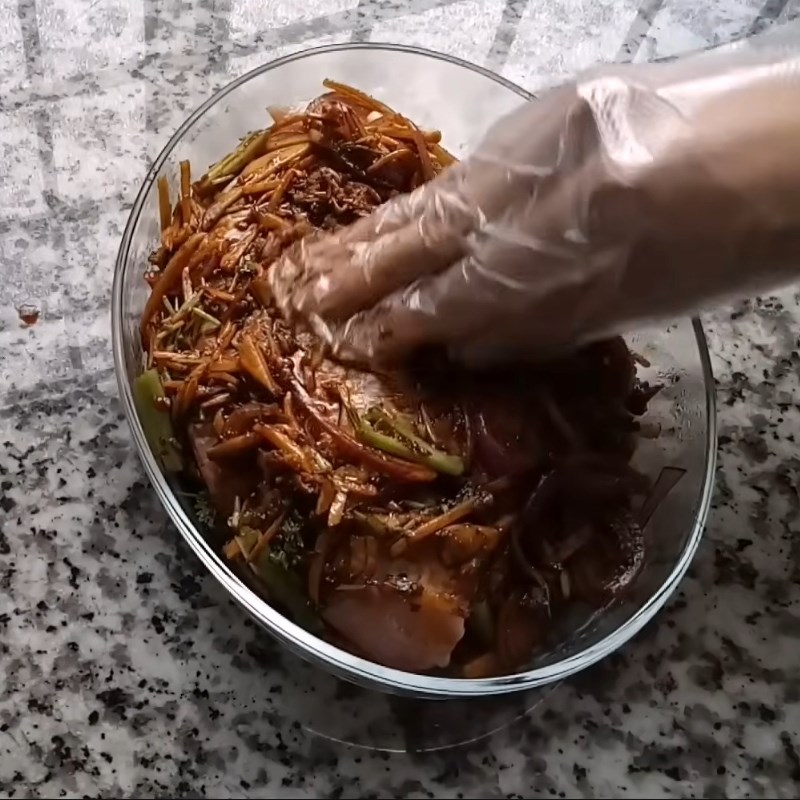 Bước 3 Hấp cá diêu hồng hành gừng chuẩn vị Cá diêu hồng hấp hành gừng