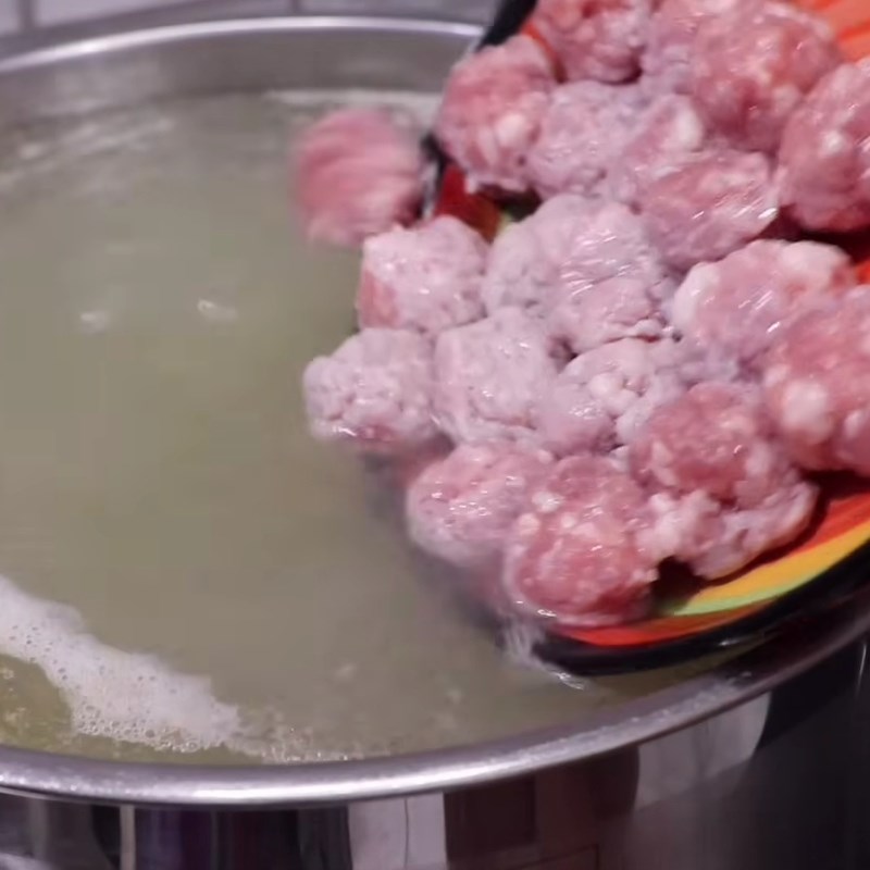 Bước 5 Hoàn thành nước lèo và làm heo viên Cháo Quảng