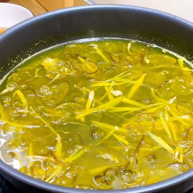 Bước 4 Hoàn thành tắc chưng mật ong tắc chưng đường phèn mật ong gừng