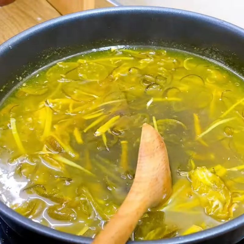 Bước 4 Hoàn thành tắc chưng mật ong tắc chưng đường phèn mật ong gừng