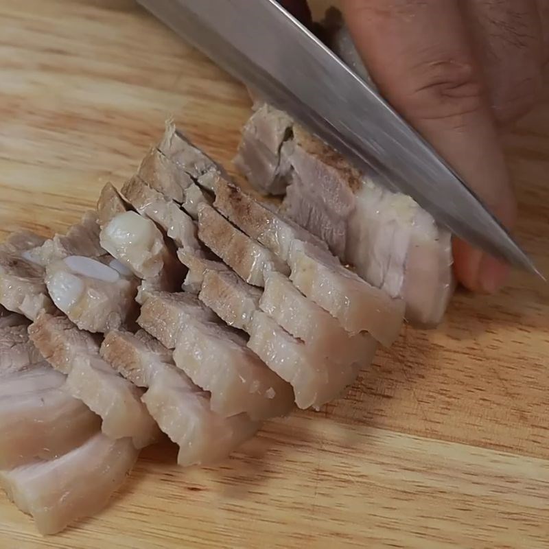 Bước 4 Kiểm tra và thái thịt hấp nồi cơm thịt hấp nồi cơm