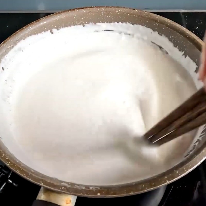 Bước 2 Lấy trùng bột bánh Bánh đúc nước cốt dừa