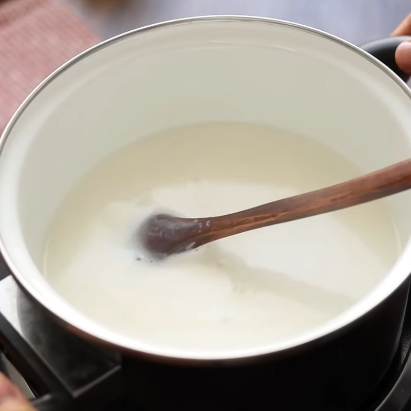 Bước 4 Nấu nước cốt dừa ăn chè khoai dẻo Chè khoai dẻo nước cốt dừa
