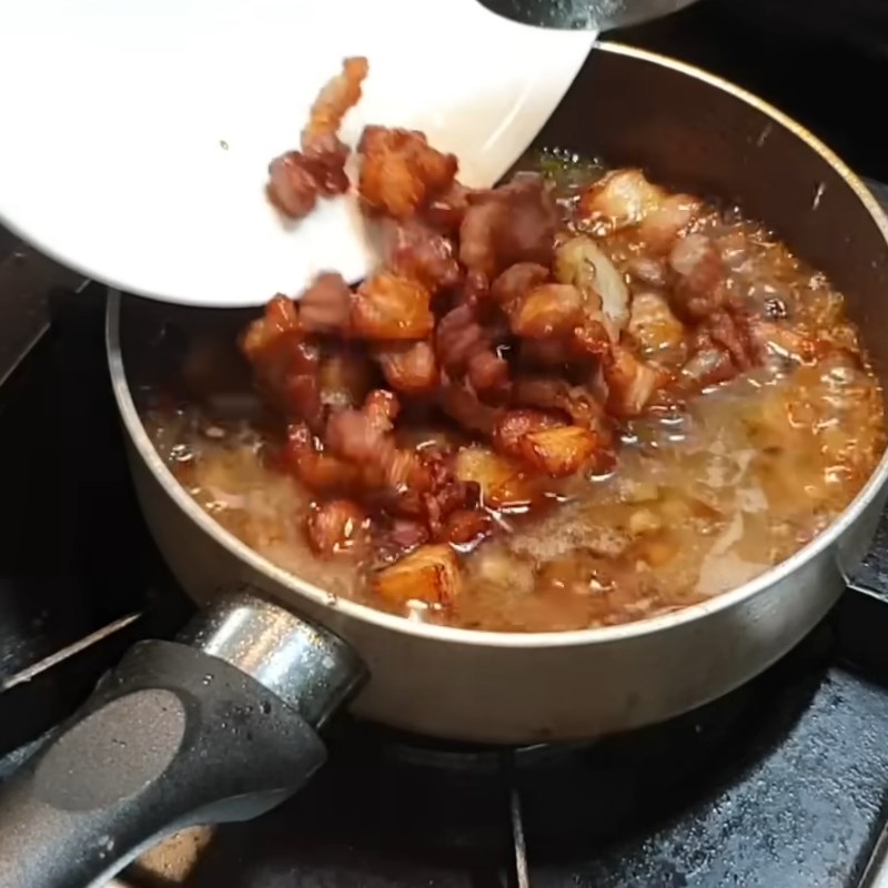 Bước 4 Nấu nước kho quẹt sánh đặc Kho quẹt thịt ba rọi